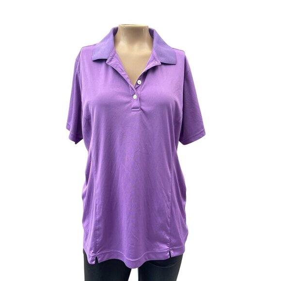 FootJoy Purple Polo Shirt Golf Apparel Cotton Blend Short Sleeve CSTOR Womens L - Picture 1 of 11